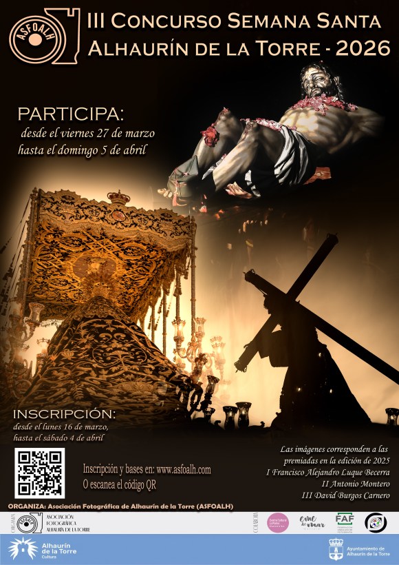 III Concurso fotográfico – Semana Santa de Alhaurín De la Torre&nbsp;2026